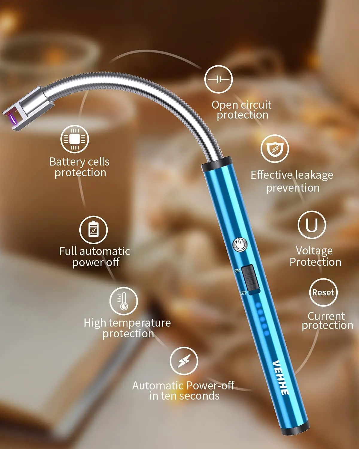 usb rechargeable lighter for kitchen gas stove