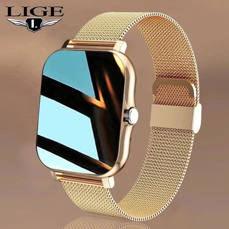 Buy LIGE 2024 Smart Watch For Men Women Gift Full Touch Screen Sports Fitness Watches Bluetooth Calls Digital Smartwatch Wristwatch at Best Price