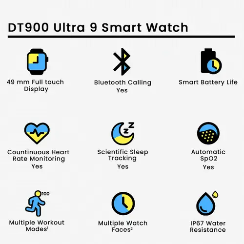 Buy DT900 Ultra 9 Smart Watch At Best Price In Pakistan - Qureshi Products