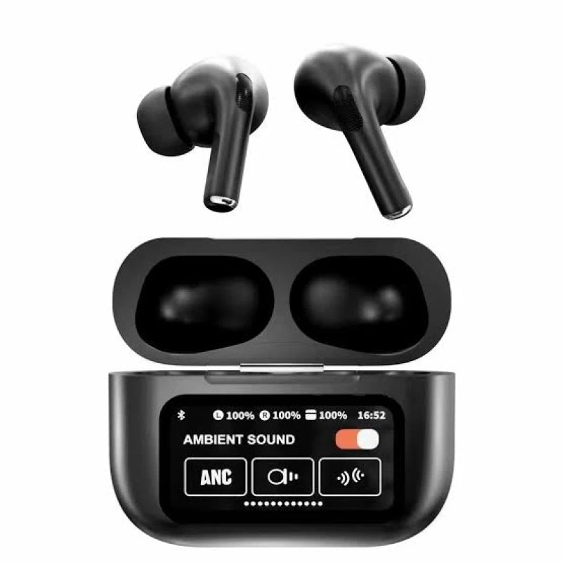 Buy AIRPODS A9 Touch Screen ANC/ENC Double Dark, Noise Reduction, Touch Control Wireless Headset At Best Price in Pakistan