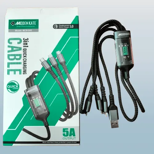 Buy 100W 3 in 1 Fast Charging Cable Android Type-C , Micro Usb And Iphone IOS