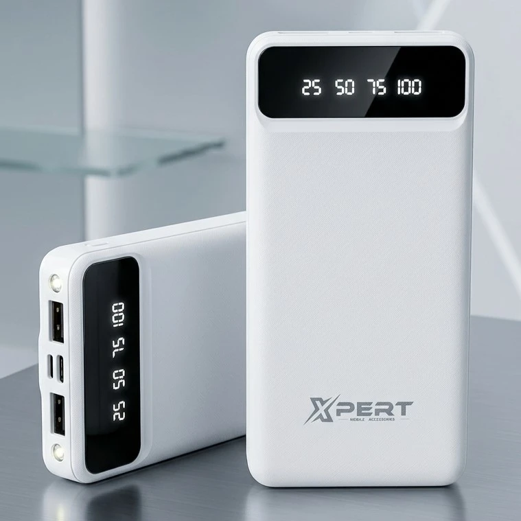 Expert 10000mAh Portable Power Bank | Dual 2.4A Fast Charging | Digital LED Display | Universal Compatibility for Smartphones, Tablets & Wearables At best price in pakistan